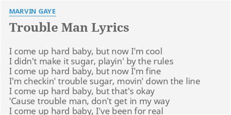 Trouble Man Lyrics 歌词.